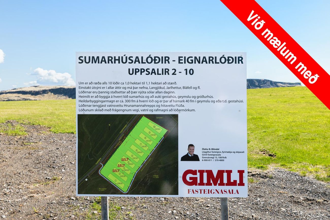 Uppsalir. Lóðir við Flúðir.  10